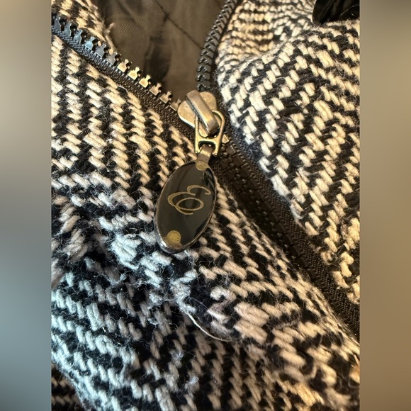 ESPRIT Women's Herringbone Tweed Coat Medium VINTAGE Y2K 90's - Picture 9 of 10